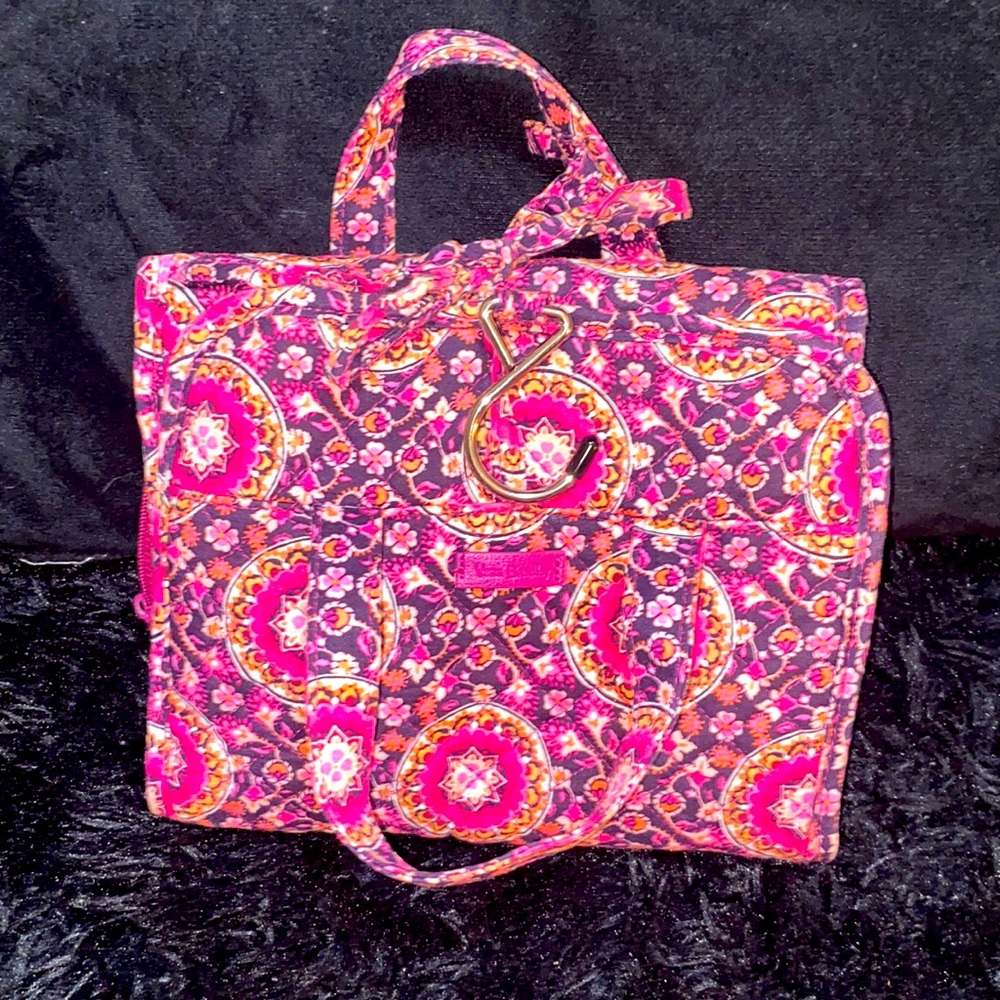 Vera Bradley hanging travel cosmetic carrying case